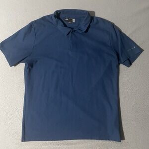 Oakley Hydrolix Polo Shirt Short Sleeve Solid Blue‎ Men's Size Large